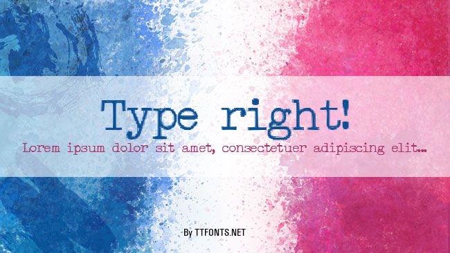 Type right! example